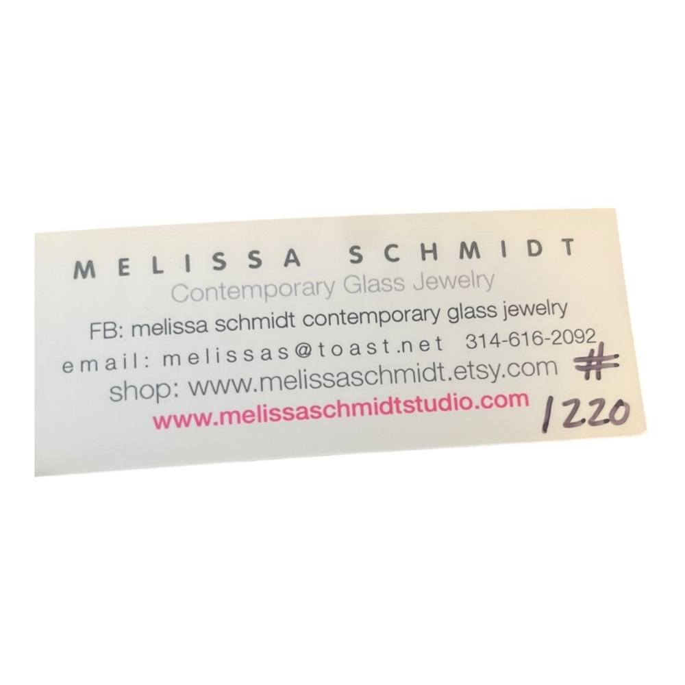 Melissa Schmidt Hand Blown Glass Bead Cluster Collar Choker  Necklace - Picture 8 of 9